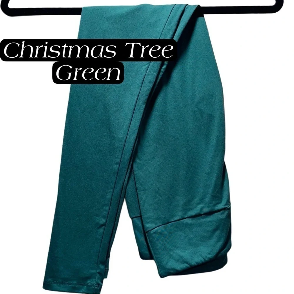NWOT LulaRoe OS Soft Leggings One Size 2-10 Small-Large Green Christmas Tree - Picture 1 of 10
